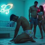 Piss-Soaked Cuck in the Neon Nursery: My Diapered Downfall